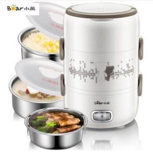 Bear DFH-S2358 Vacuum Fresh-keeping Leak-proof 3-tier304 Stainless-steel Insert Lunch Box 2L