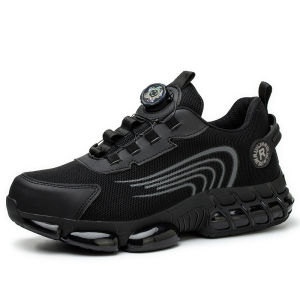 Comfortable Mens Safety Shoes Durable Mens Work Shoes Anti Smash Puncture Proof Factory Grade Outdoor Construction Footwear