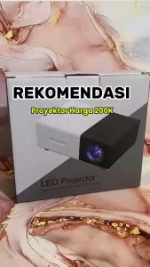 Proyektor LED 1080P Ultra HD Kecerahan Tinggi Mini Home Theater Portabel Mendukung Proyeksi dari Ponsel Proyektor 3D Mini Cocok untuk Kamar Tidur/Kantor/Rapat Model: YG300