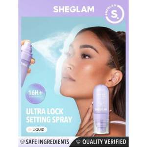 SHEGLAM LockD In สเปรย์จัดทรงลดความมันเครื่องสำอางติดทนนานแห้งเร็วสเปรย์แบบล็อคการตั้งค่าเครื่องสำอางแบบไม่เหนียวเหนอะหนะ