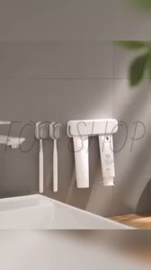 TOP SHOP Wall-Mounted Toothbrush Storage Rack Automatic Flip Holder Dustproof Waterproof Toothbrush Box