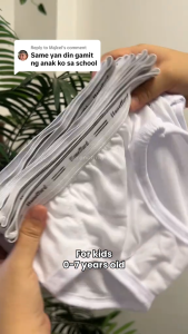 1/3/6 Pieces Briefs Bundle Packed Kids Brief Plain White with mini logo Baby Kids to Teens