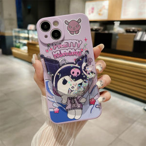 Cartoon Kawaii Blinking Plush Phone Case for VIVO S Series Soft Silicone Anti-Fall Lanyard Trendy Eco-Friendly Full Cover Protection