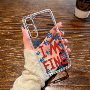 เคสโทรศัพท์ Samsung S24 S25 แบบใส น่ารัก ดีไซน์สร้างสรรค์ ลายตัวอักษร สไตล์ใหม่ ป้องกันรอยขีดข่วน สินค้ามีจำหน่ายแล้ว