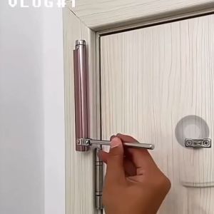 BHT 1Pcs Stainless Steel Door Closer  Mute Spring Door OpenerSimple Automatic Household Door Closer