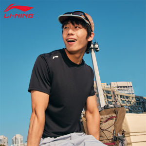 Li-Ning | Men Short Sleeve T-Shirt Moisture Wicking Breathable Summer Sports