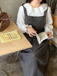 Váy Vest Kẻ Caro Cỡ Lớn Cho Nữ Mùa Thu Đông Polyester Cổ Điển Váy Công Sở