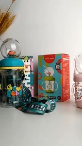 COMOBEBE Botol Minum Anak 220ML BPA Free Bahan Tritan Botol Air Mancur Lumba