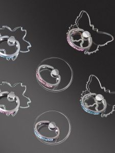 เคสโทรศัพท์เพชรใสเต็มจอแบบที่คล้องนิ้วพร้อมขาตั้งโทรศัพท์แบบติดผิวหน้าสำหรับผู้หญิงและผู้ชาย