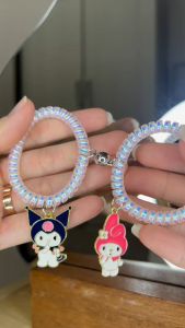 HG040 Gelang Kabel Couple Pasangan Magnet Lengket Kuromi Melody Sahabat Hadiah Unik Lucu Simpel