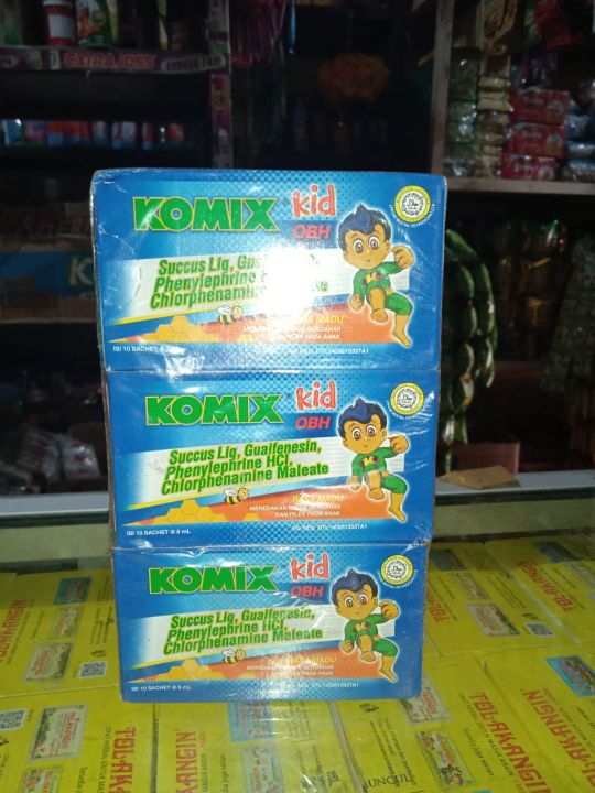 Komik kids obat batuk anak 1pack isi 10sachet 5ml(obh dan strawberry)