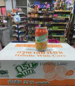 น้ำส้ม25%ตรากรีนเมท1ลัง