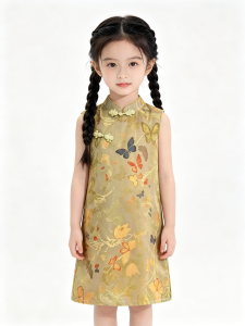 Chinese Style Fashionable Summer Dress for Girls