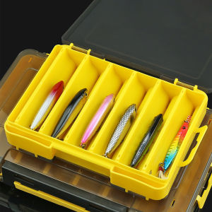 Double Sided Fishing Lure Boxes 12 Compartments Fishing Tackle Organizer With 2 Buckle Plastic Clear Storage Case