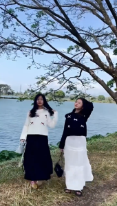 Loli Knit Sweater Ribbon Sweater Sweater Pita Lucu Korean Sweater Sweater Wanita Sweater Knit Premium