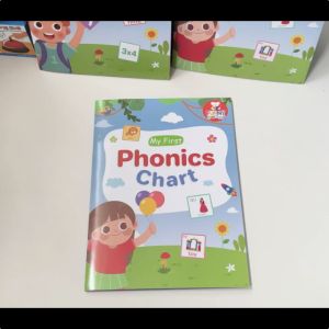 1pcs ศัพท์ภาษาอังกฤษ แบบฝึกหัดภาษาอังกฤษ แบบฝึกหัดอนุบาล แฟลชการ์ด Vowel Alphabet Folding Charts CVC Words Phonics English Learning Preschool Educational Posters for Kids Kindergarten Nursery Reading Practice Flash Card การ์ดคำศัพท์ ฝึกความจำ ฝึกการอ่าน