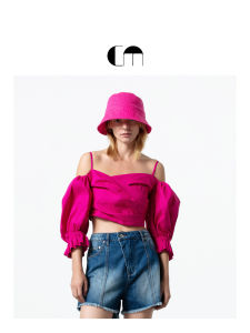 Dopamine Puff Sleeve Cropped Autumn Winter Top