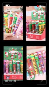 {Ready Stock} Cute Cartoon SanRio Christmas 10 Colors Ballpen 0.7mm Size For Student Kids