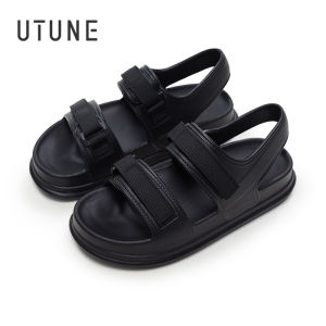 utune | UTUNE Womens Platform Sandals Summer Fashion Slides Thick Sole Non-slip Slippers Comfy Beach Outdoor Casual Shoes Purple