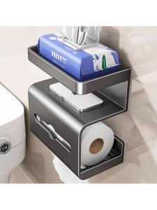 ตู้สำหรับเก็บกระดาษชำระติดผนังแบบติดผนัง ชั้นวางกระดาษชำระ ตู้สำหรับเก็บกระดาษที่ไม่ต้องเจาะรู ตู้สำหรับเก็บกระดาษเช็ดหน้า