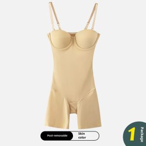 One-Piece Corset One-Piece with Bra Summer Thin Belly Contraction Hip Lifting Seamless Back Release Shaping Corset Women