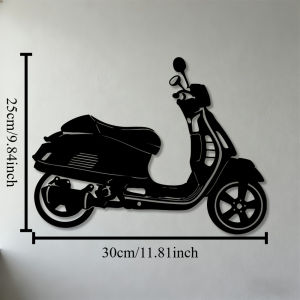 CIFbuy | 1pc 2D Flat Scooter Silhouette Metal Wall Art Decor for Living Room Bedroom Garage Cafe