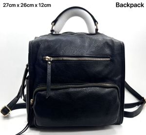 H3138 NEW ARRIVALS BAGPACK PLAIN BLACK WOMENBAG