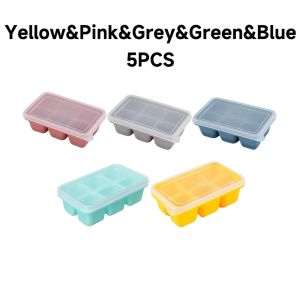 Mini Cube Ice Trays with Lid Silicone Ice Cube Tray for Coffee Whiskey Cocktails Easy-Release Silicone Bottom BPA Free Stackable