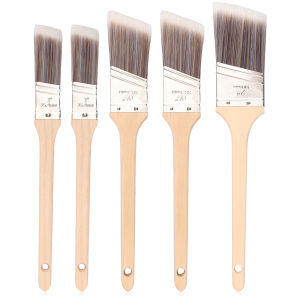 Wood Angled Sash Paint Brush Set Verstaile Wood Handle Paint Brushes Set Easy to Use Short Cut Angle Sash Tool for Painter