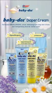 Baby dee Diaper Cream Hypoallergenic 50 gr Krim Babydee Deedee Dee Dee Ruam Popok Bayi Anak
