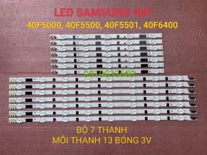 [HCM]BỘ LED TIVI SAMSUNG 40F5000 40F5501 40F5500 40F6300 40F6400 2013SVS40F R5 L8 REV1.9 200418. HÀNG MỚI 100% ĐẾ ĐỒNG GIÁ 1 BỘ 7 THANH 13 BÓNG Phụ Kiện Tivi Samsung Chính Hãng - Lazada