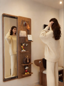 BEIQIVI | Gương Chiếu Toàn Thân Treo Tường Kệ Đựng Giày Gấp Được