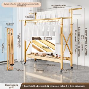 Foldable Expandable Indoor Outdoor Drying Rack