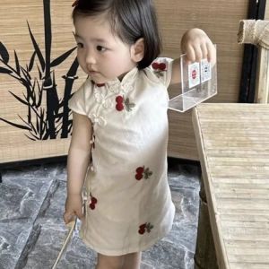 New Summer Chinese Style Childrens Dress Mid-Length