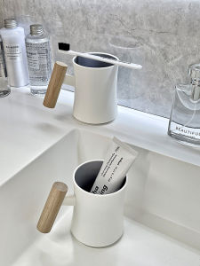 Toothbrush Cup Mouthwash Cup Dental Care Student Dormitory Brushing Teeth Cup Plastic Material Daily Use Bathroom Accessories