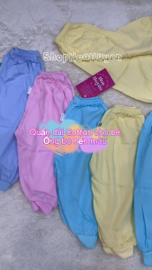 Combo 5 quần dài Cotton cho bé trai bé gái sơ sinh chất 100% cotton Bosini vải mềm mịn thoáng mát dạng bo ống cho bé 3-18kg