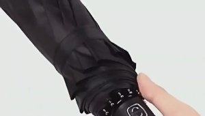 Elegant Automatic Folding Umbrella with Comfort Grip Handle and UV Protection 24 Bone