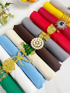 Pure Cotton Hotel Grade Napkins Floral Folding Cup Towels Non-Falling Fiber Restaurant Western Napkins Home Use Tablecloth