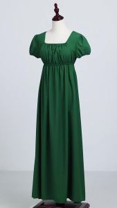 Women Regency Dress Vintage High Waistline Empire Tea Dresses Halloween Party Cosplay Chemise Costumes Victorian Ball Gown