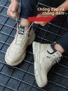 Giày Bảo Hộ Nam Chống Va Đập Đế Mềm Đầu Thép Giày Bảo Hộ Điện Hàn Giày Bảo Hộ Mùa Đông Bằng Cotton Siêu Nhẹ