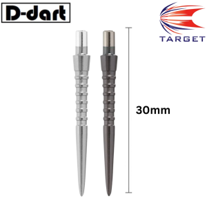 Target Dart Point - Storm Grooved Point Black/Silver Replacement Steel Darts Point 3Pcs/Pack