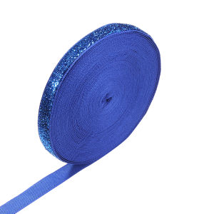 5-10yards 7/10/15/20/25/38mm Deep Blue Glitter Velvet Ribbon Single Face Ribbons For DIY Home Wedding Christmas Party Gift Decor