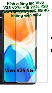 Kính cường lực Vivo V25 V27e Y16 Y22s Y28 Y29 Y35 Y36 Y55 Y100 5G 4G không viền màu
