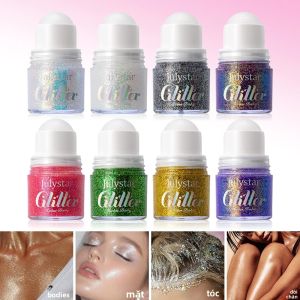 Gel Nhũ Lấp Lánh 8 Màu 20g Phấn Tạo Điểm Nhấn Ánh Ngọc Trai Sống Động Cho Body Tóc Trang Điểm Mắt Nhũ Sequin Lấp Lánh Cho Tiệc Tùng Vũ Trường Biểu Diễn Sân Khấu
