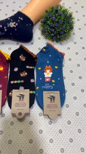 ถุงเท้าข้อสั้นลายน่ารักๆ SOCKSY คละสีคละลาย ของผู้ใหญ่ 📌 1แพ็ค 12คู่ จ้า