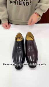 Mens Genuine Leather Oxford Shoes Men Business and Wedding Dress Shoes