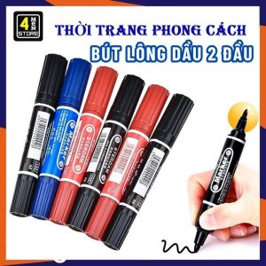 Combo 5 Bút Lông Dầu 2 Đầu Màu Đen Đỏ Xanh Ghi Mã Sản Phẩm Đánh Dấu Không Trôi Mực Đều Đẹp - Viết Lông Dầu Ghi Mã Giá Rẻ