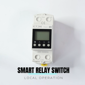ETEK EKA1 รีเลย์อัจฉริยะ Tuya 2P 220V/380V ราง DIN ตัวตั้งเวลากระแสไฟและหน่วงเวลาแบบปรับได้ หน้าจอ LCD รีเลย์ควบคุมระยะไกลหรือแบบแมนนวล