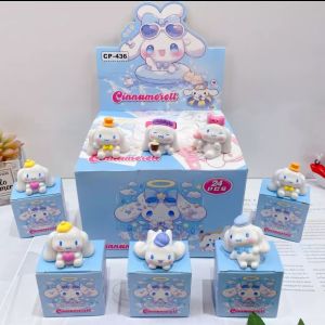 Sanrio | Cinnamoroll Blind Box 24Pcs Cute Resin Figures Kawaii Desk Decor Anime Collectible Toys Mystery Box Gift for Fans Car Ornament