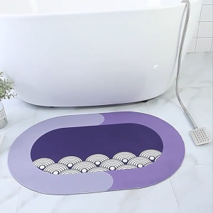 [SG-Stock] - Diatomite Floor Mat - Quick Dry Non-Slip Stylish Antibacterial Fast Water Absorbent Pets Friendly